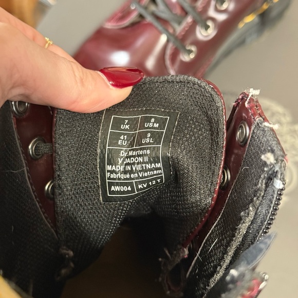 Doc marten red Jadon boot size 9 women’s - Picture 6 of 8